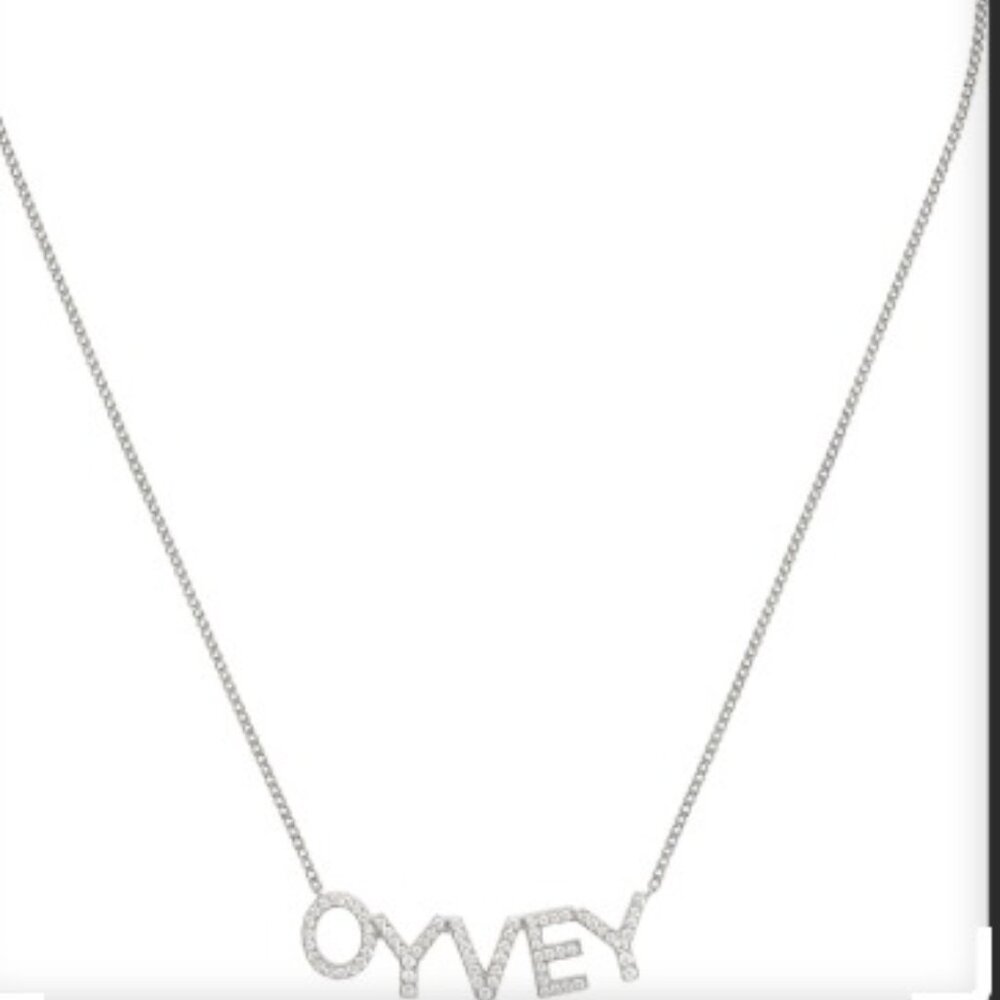Janis Savitt OY VEY Necklace (unisex) RHODIUM SILVER